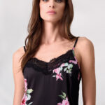 Дамска Сатенена Пижама Lormar Look 2562 - 42 (S), черен