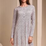 Дамска Нощница с дълъг ръкав Lormar Paris 3853