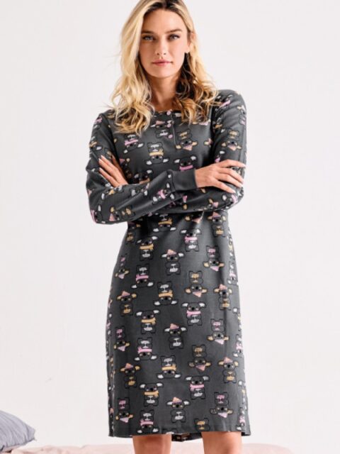 Дамска Памучна Нощница Infiore Koala 2990