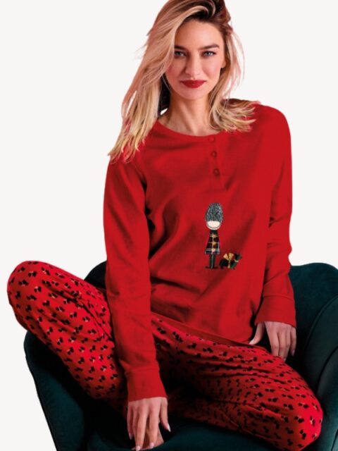 Дамска Памучна Пижама Infiore London XMAS 2855