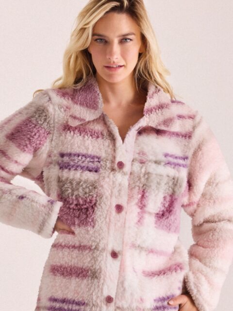 Дамски Поларен Халат с копчета Infiore SuperMadras 2865