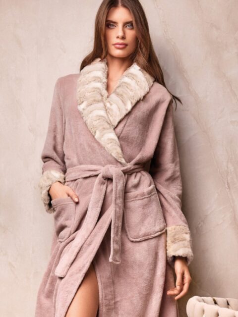 Дамски Поларен Халат Lormar Angora 3878