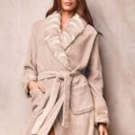 Дамски Поларен Халат с колан Lormar Angora 3878
