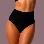 Дамски Безшевни Бикини с Висока Талия Lormar Touch - Черен