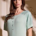 Дамска Пижама с къс ръкав Lormar Ajour 4110