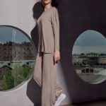 Дамски Комплект със свободна кройка Lormar Fitness 4127 - Бежов