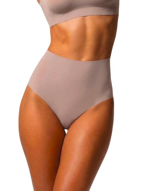 Дамски Безшевни Бикини с Висока Талия Lormar Touch - Кафяв