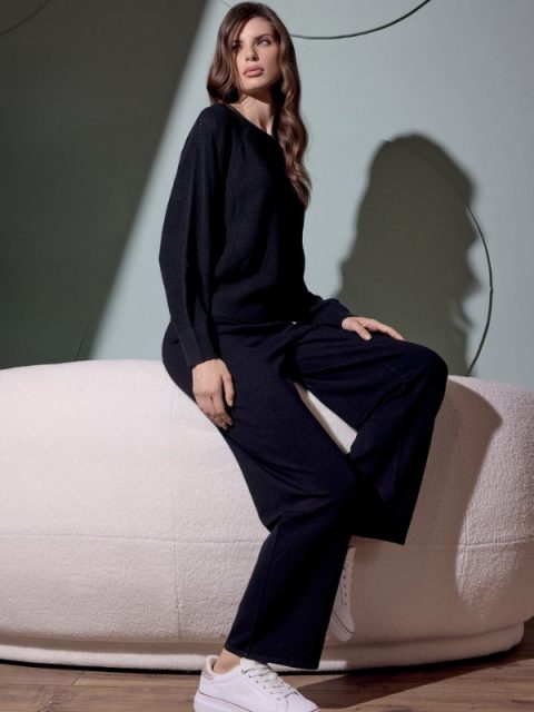 Дамски Комплект от плетиво Lormar Trendy 4189 - Черен