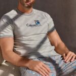 Мъжка Памучна Пижама с къс ръкав InfioreUomo Go Surf 4259