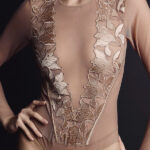 Дамско Боди с дълъг ръкав Lormar Couture 4517 - Карамел