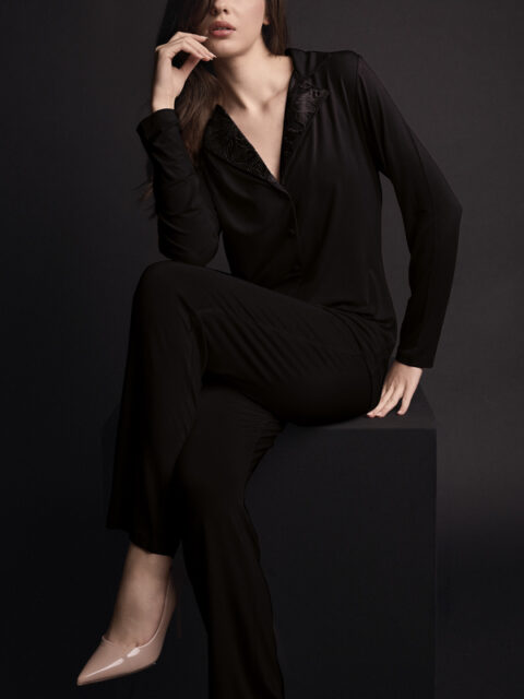 Дамска Пижама Lormar Couture 4384 - Черен
